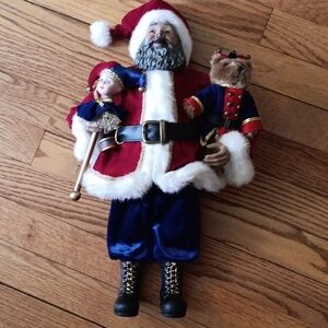 Collectible Santa ■ British Red & Blue Theme